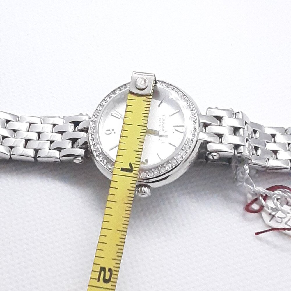 NEW With Tags Authentic Bulova Ladies Silver Tone and cz Watch - Picture 11 of 15